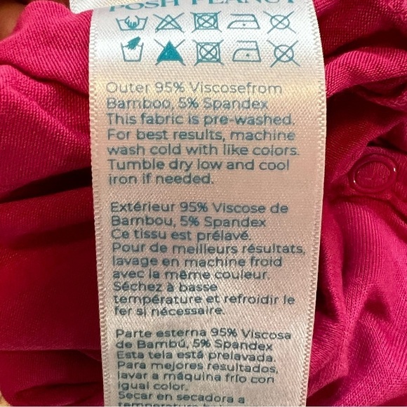 NWT Posh Peanut Peter Pan Collar One Piece Onsie Pink White 2T Bodysuit - Picture 5 of 6